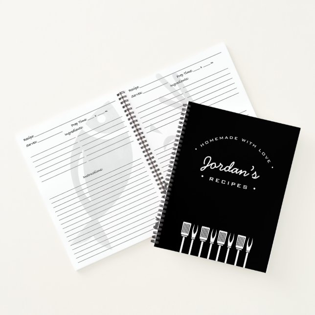 Carnet Recette personnalisée fait maison avec le chef d'a (Intérieur)