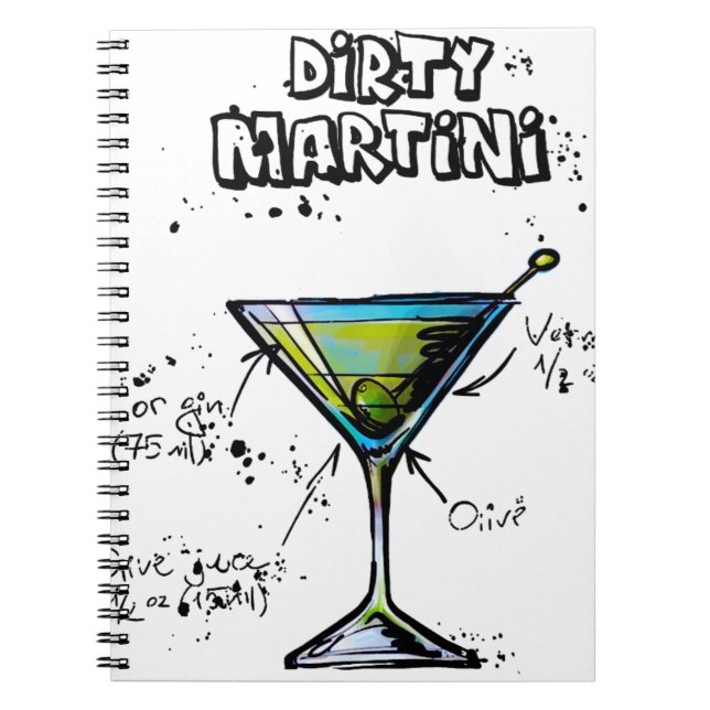 Carnet Recette sale de cocktail de Martini (Devant)