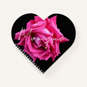 Carnet Recette tendance boho rose rose rose girly noir no