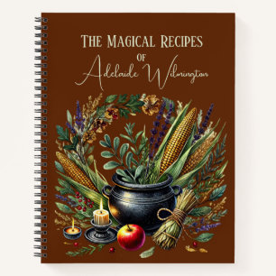 Carnet Recettes Cauldron de sorcières Personnalisées