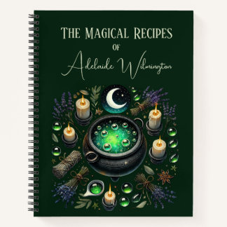 Carnet Recettes Cauldron de sorcières Personnalisées