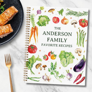 Carnet Recettes de famille personnalisées aux légumes à l