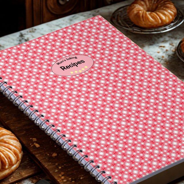 Carnet Recettes de maman personnalisées motif géométrique (Créateur téléchargé)