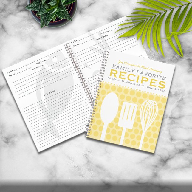 Carnet Recettes de style rétro amusant Personnalisé (Créateur téléchargé)
