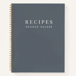 Carnet Recettes | Élégant Chic Stone Gris Sophisticé