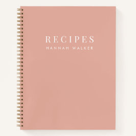 Carnet Recettes | Élégante Recette féminine rose-blanc