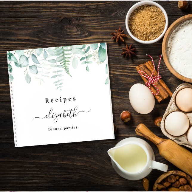 Carnet Recettes eucalyptus nom de la forêt verte (Créateur téléchargé)