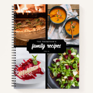 Carnet Recettes familiales traditionnelles 4 Photo Collag