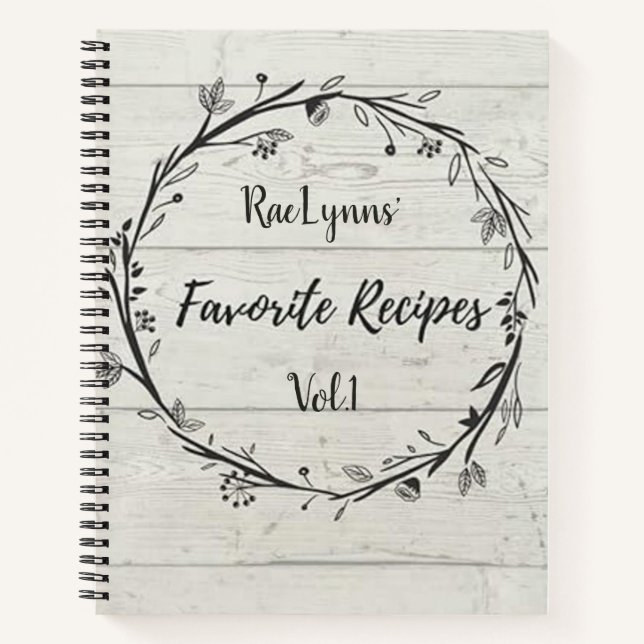 Carnet Recettes favorites personnalisées (Devant)