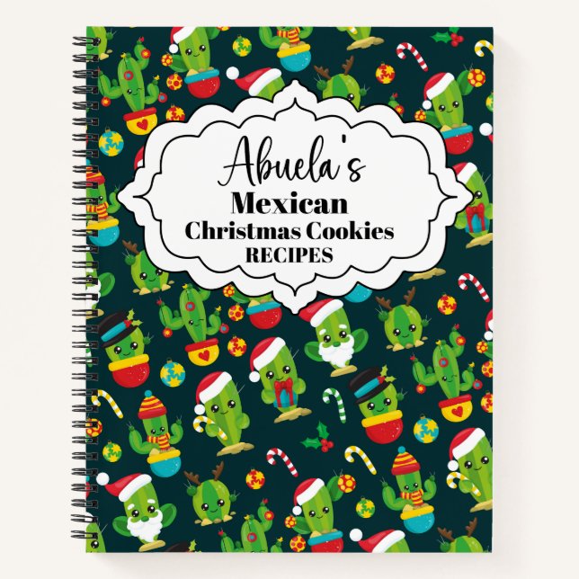 Carnet Recettes mexicaines de cookies de Noël d'Abuela (Devant)