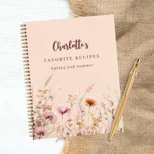 Carnet Recettes Nom de pêche rose fleur sauvage