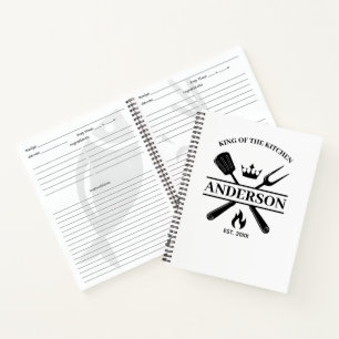Carnet Recettes personnalisées de barbecue King of the Ki