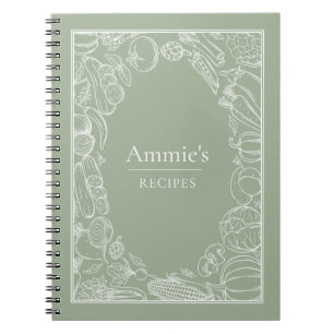 Carnet Recettes Personnalisées Illustration Légumes