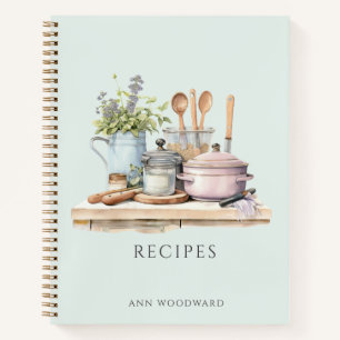 Carnet Recettes Personnalisées Pots Poêles Ustensiles de 