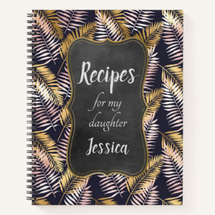 Carnet Recettes personnalisées pour ma fille avec Feuill