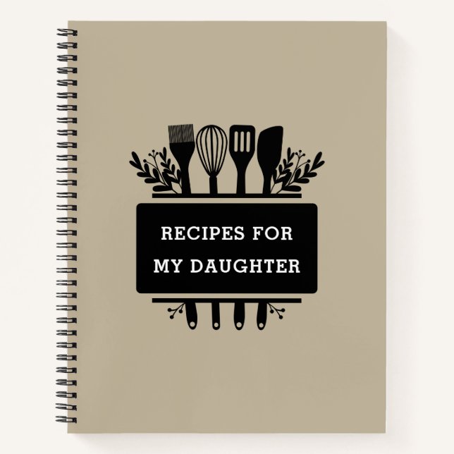 Carnet Recettes Pour Ma Fille Cuisine De Cuisson Recette (Devant)