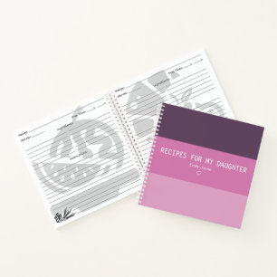 Carnet Recettes pour ma fille Keepsaké moderne