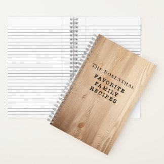 Carnet Recettes préférées de la famille du bois naturel