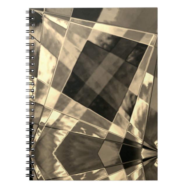 Carnet Rectangle incliné et frisé superposé (Devant)