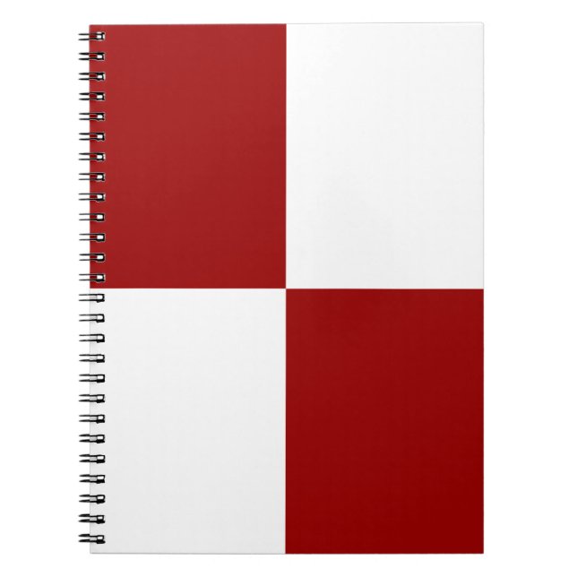 Carnet Rectangles rouge et blanc (Devant)