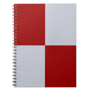 Carnet Rectangles rouge et gris