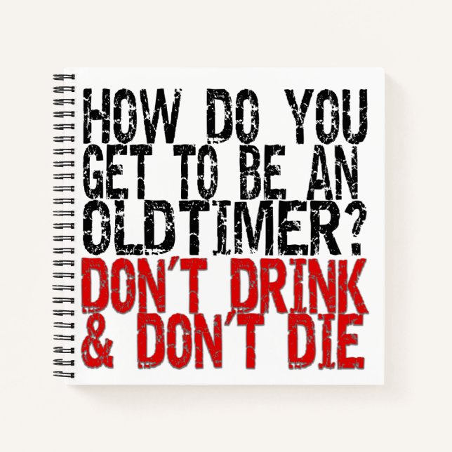 Carnet Récupérer Vieux Timer plaisanter (Devant)