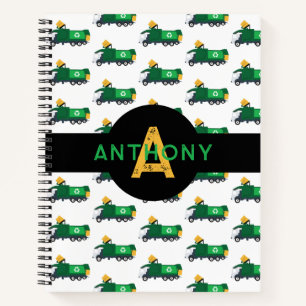 Carnet Recyclage de déchets Camion Enfants Monogramme Éco