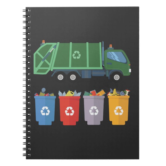 Carnet Recyclage des ordures pour camions à ordures pour  (Devant)