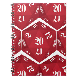 Carnet Red-20-Sided-Dice-Pattern