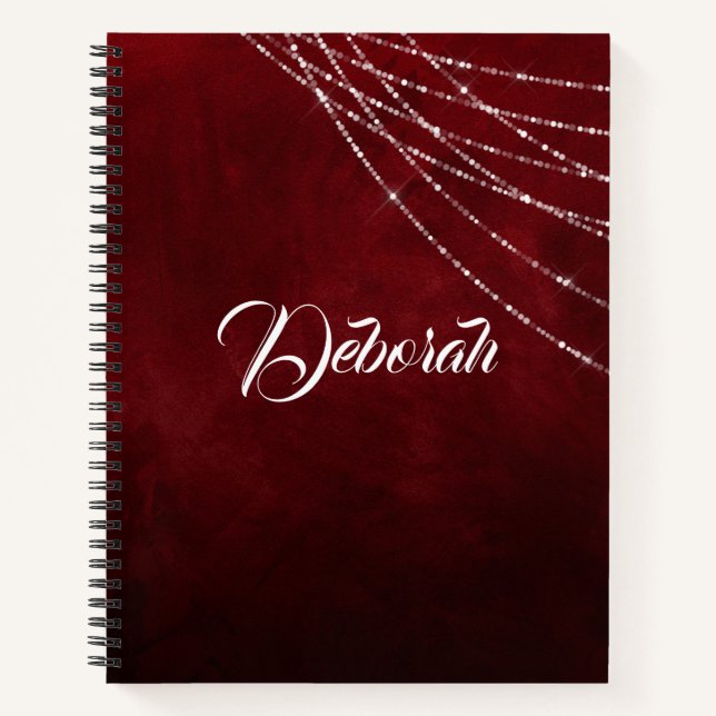 Carnet Red Burgundy Glimmer (Devant)