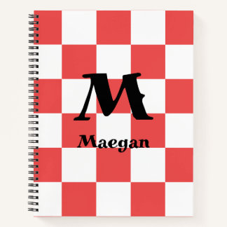 Carnet Red Checkered Pattern Background