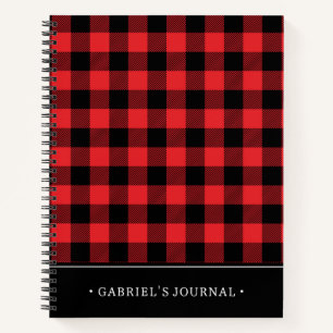 Carnet Red Flannel Buffalo Check Motif Ajouter Votre No