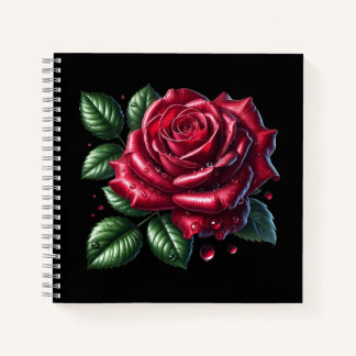 Carnet Red Gothic Rose
