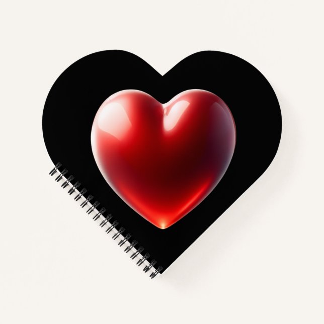 Carnet Red Heart Shaped Notebook (Devant)