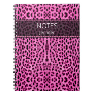 Carnet Red Leopard Skin Imprimer le nom du Motif Customis