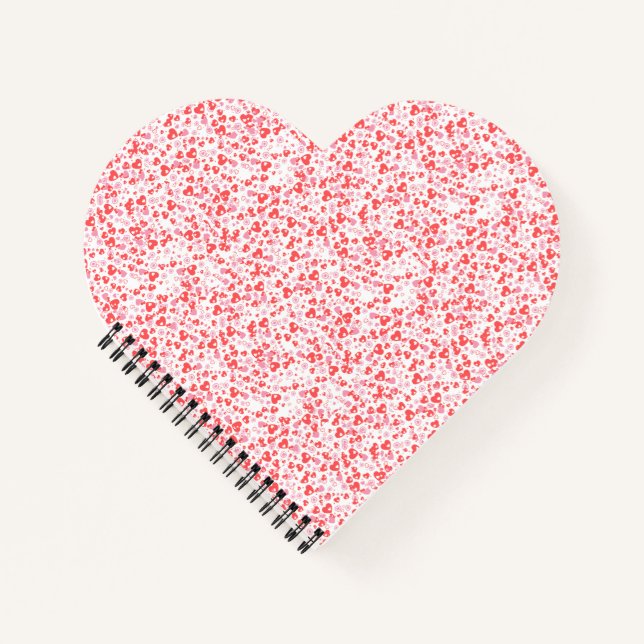 Carnet Red Love Hearts – Valentine Collection (Devant)