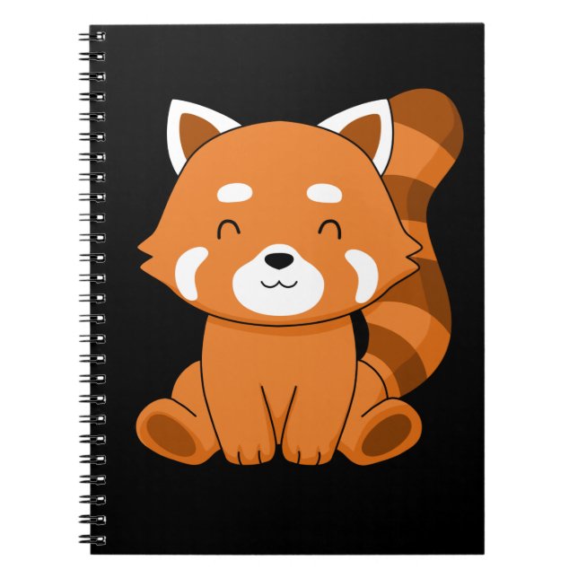 Carnet Red Panda Cadeaux Enfants Femmes Kawaii Panda Roug (Devant)