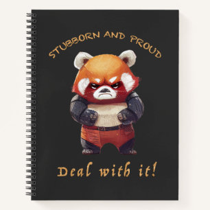 Carnet Red Panda têtu Devoir Avec Elle Mignonne Adorable