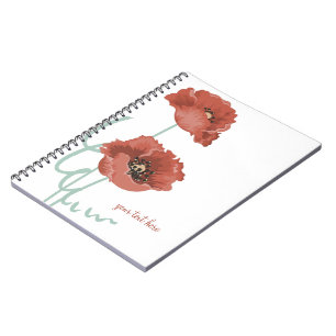Carnet Red Peonies