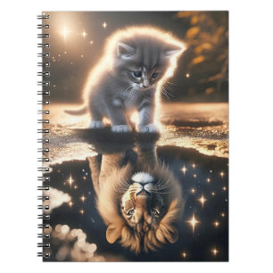 Carnet Réflexion des poulies de chaton et de lion