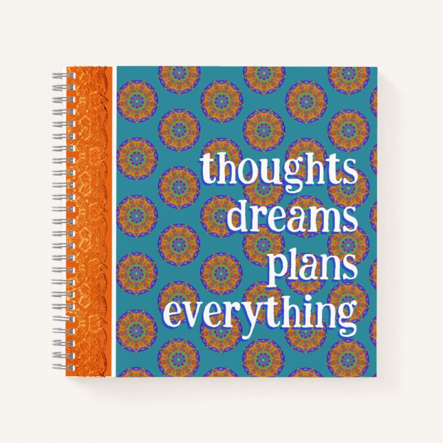 Carnet Réflexions Dreams Plans Boho Mandala Motif (Devant)