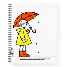 Réflexions ☂️ jour pluvieux | Note fille parapluie