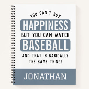 Carnet Regarder le baseball est le bonheur Drôle Baseball