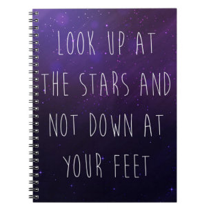 Carnet Regardez la citation de motivation d'étoiles