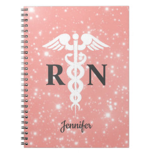 Carnet Regised Nurse Caduceus Pink
