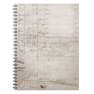 Carnet Registre manuscrit vintage