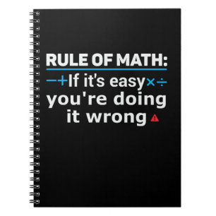 Carnet Règle de calembour de maths