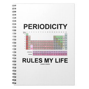 Carnet Règles de périodicité Ma vie (tableau périodique)