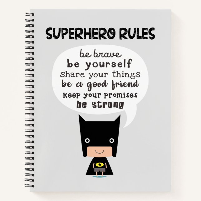Carnet Règles de super-héros (Devant)