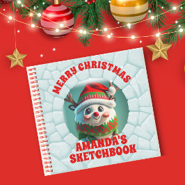 Carnet Reindeer 3D Christmas Personnalisé Kids Sketchbook